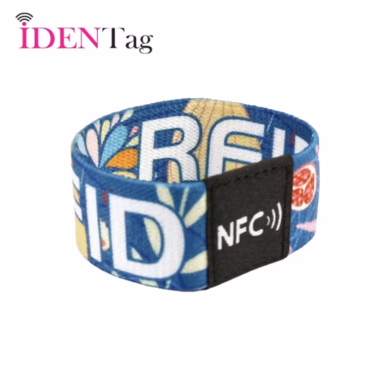 Wiederverwendbares, dehnbares, elastisches RFID-Armband, NFC Ntag213, elastisches Armband
